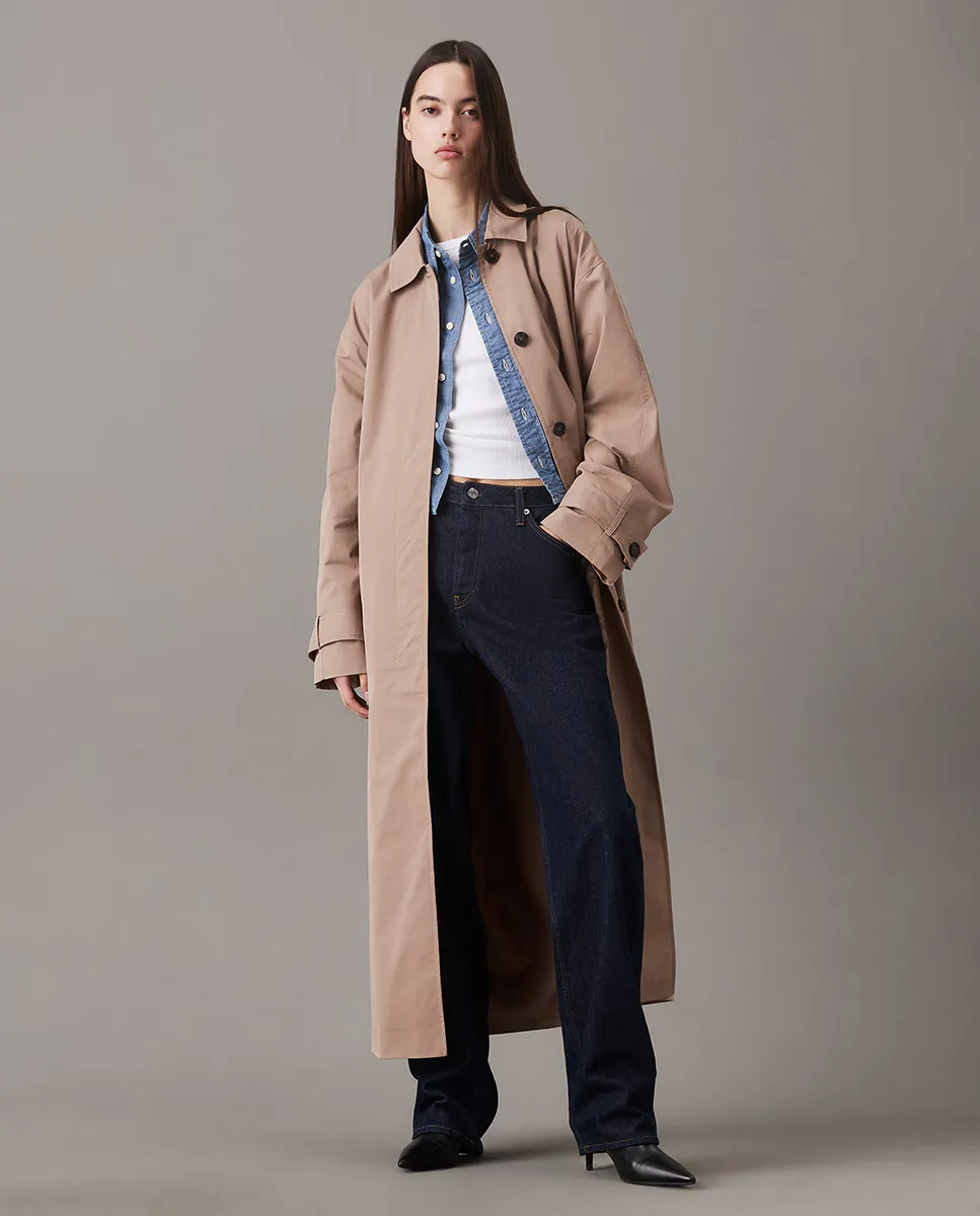 

Женский тренчкот с застежкой на пуговицы Calvin Klein Jeans, коричневый