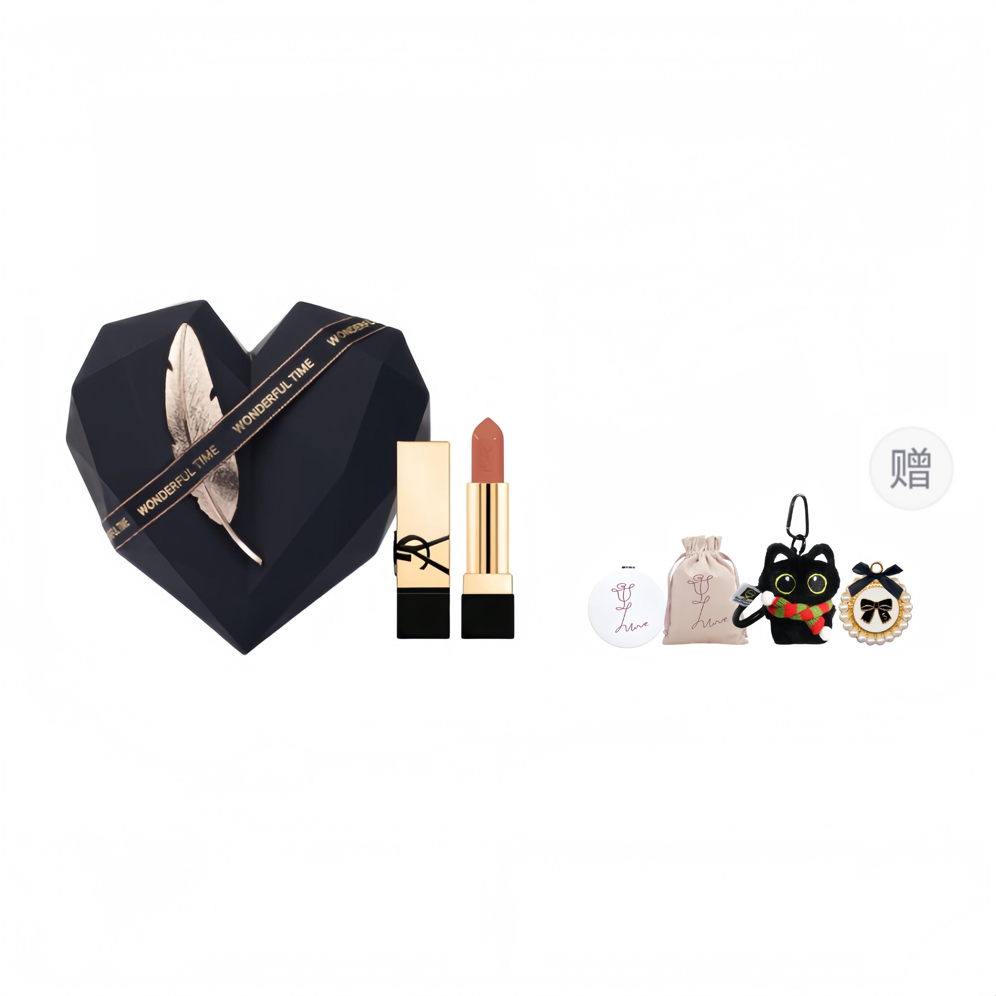 SAINT LAURENT Набор косметики Gold Bar в коробке Starry Sky Rose, легко растушевывается, матовый, стойкий