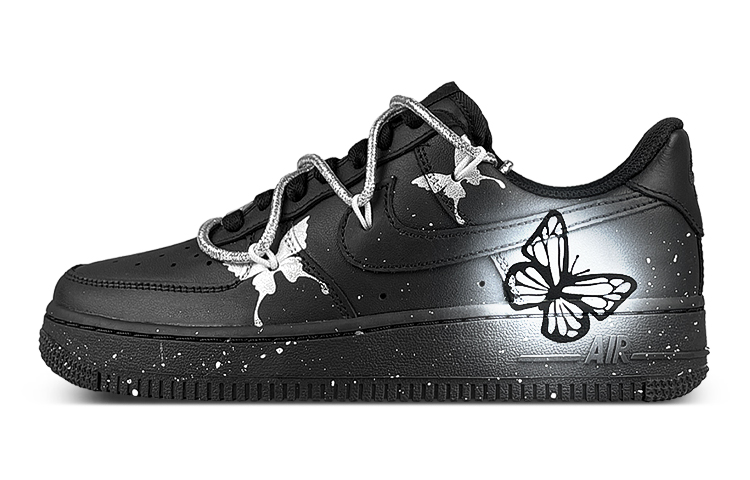 

Кроссовки Nike Air Force 1 Skateboard Shoes Women's Low-Top Black Silver/White