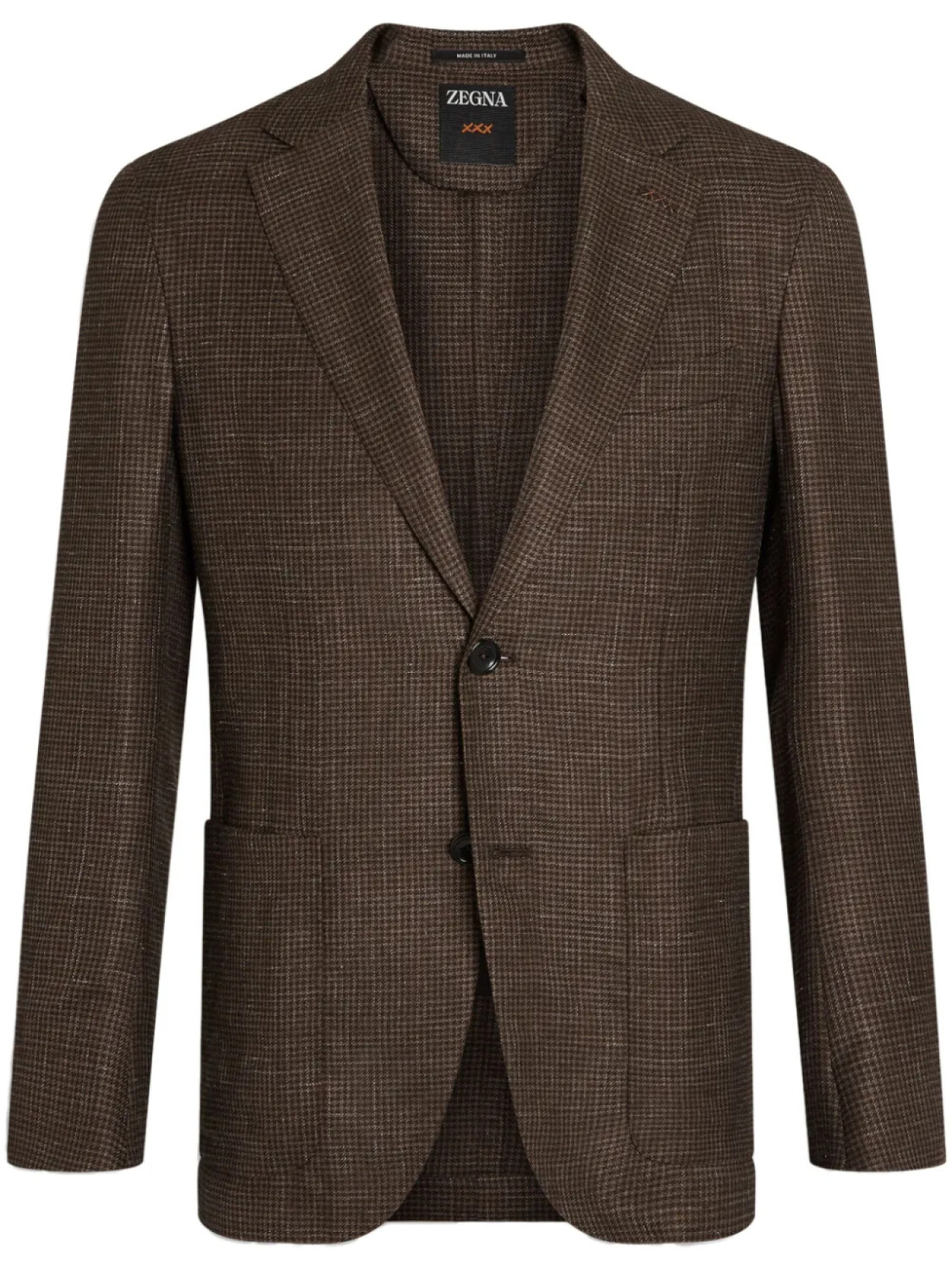 

Zegna пиджак в ломаную клетку, коричневый