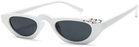 

Солнцезащитные очки 2027 года для женщин, винтажные, узкие, «кошачий глаз», маленькие, женские солнцезащитные очки с защитой от УФ-излучения UV400 MTZJH, 1