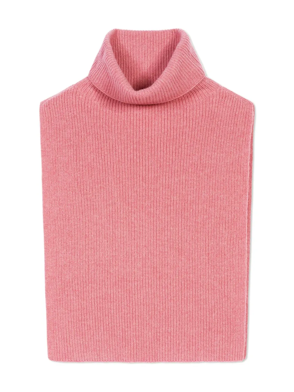 

Шарф с воротником-гольфом и рубчатой вязкой Eric Bompard, розовый