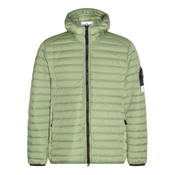 

Куртка logo patch zipped down jacket 'green' Stone Island, зеленый