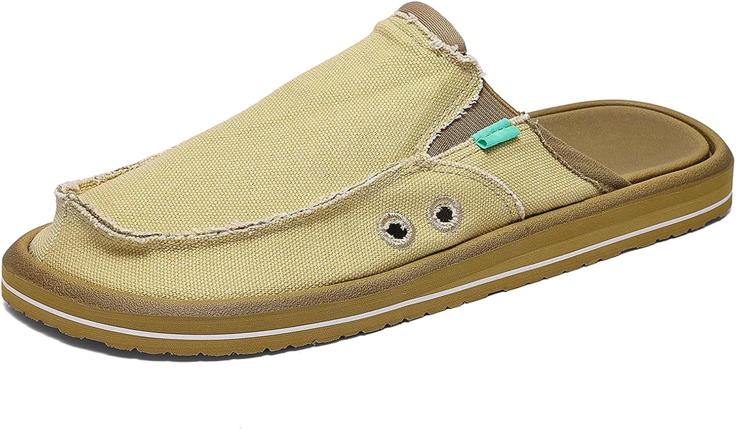 

Мужские слипоны с открытой пяткой, повседневные тканевые тапочки с дышащей конструкцией, удобные шлепанцы для путешествий, прогулок, сада и повседневной носки Fliozy, коричневый