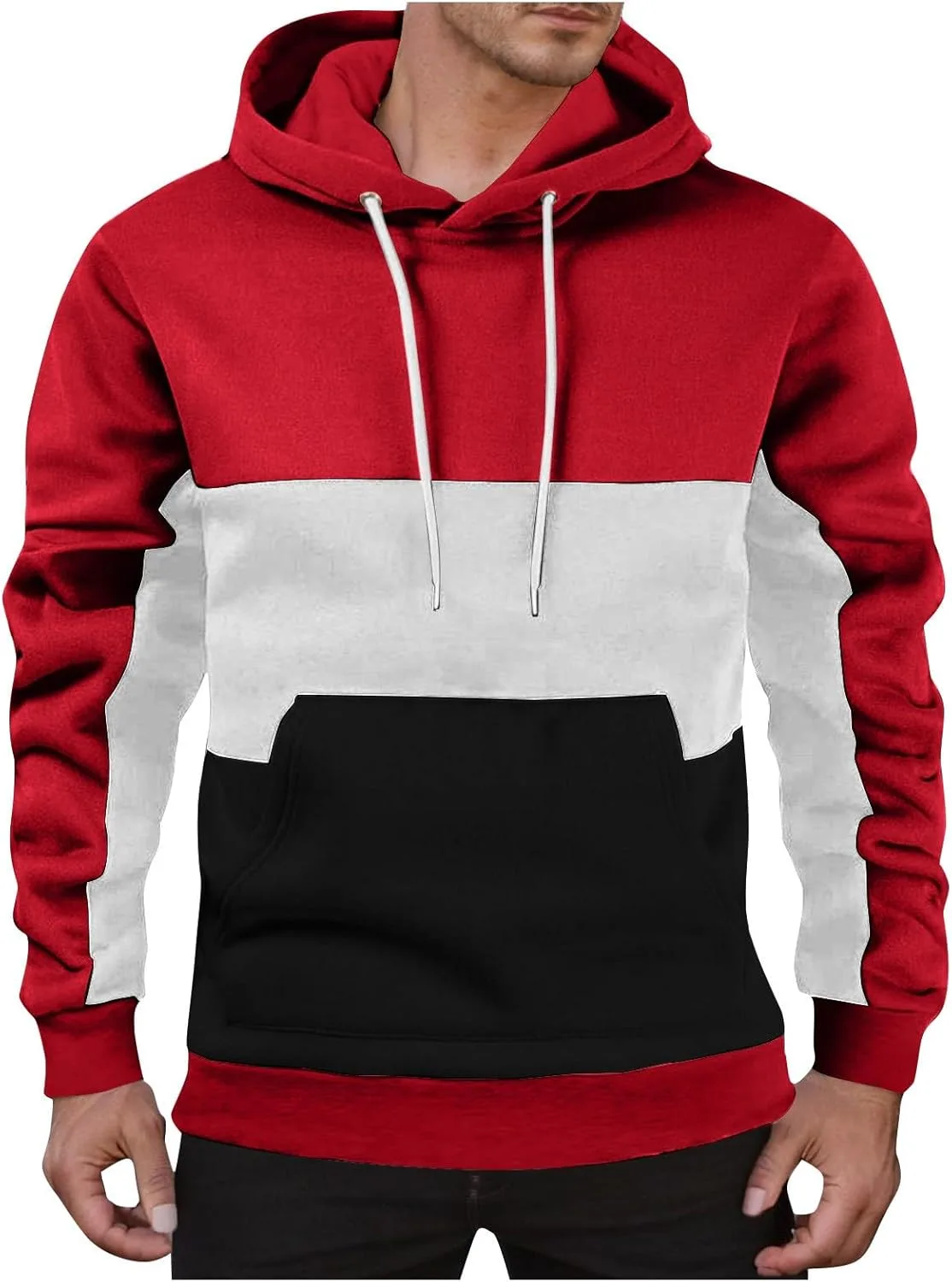 

Толстовка с капюшоном для мужчин Color Block с карманом