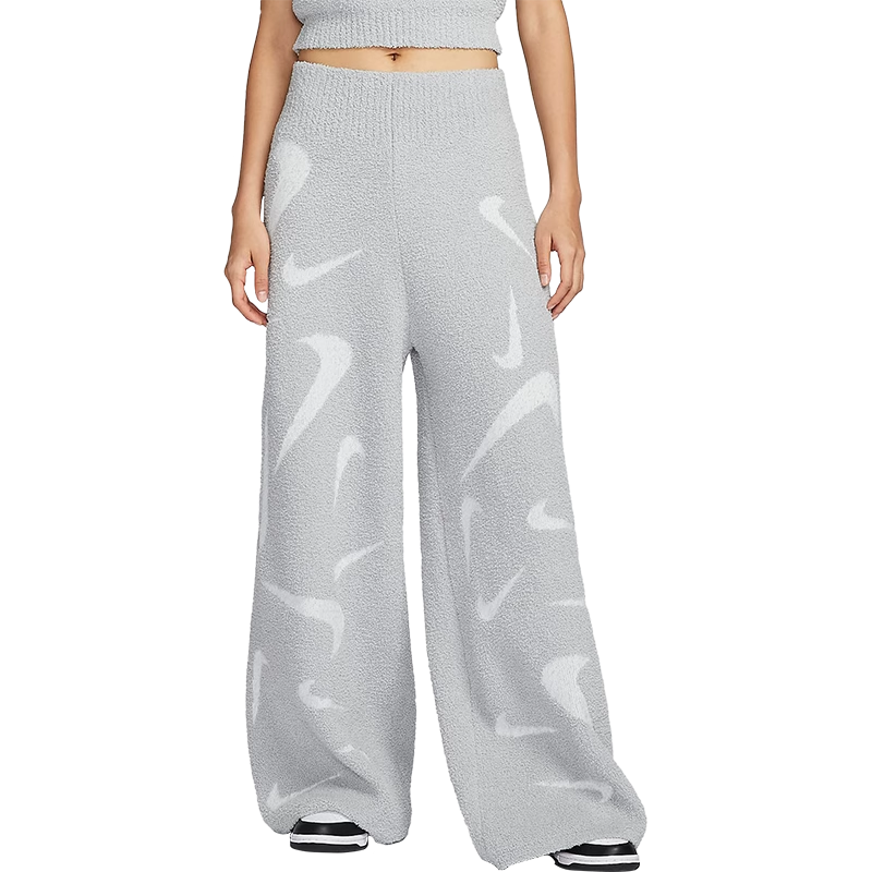 

Спортивные брюки (WMNS) Nike High-Waisted Wide-Leg Knit Pants 'Grey', серый