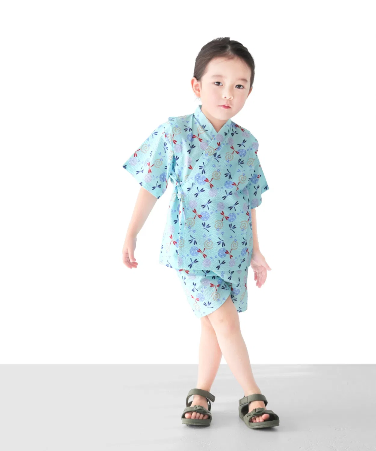 Детское кимоно Jinbei 100% хлопок L.COPECK зелёный