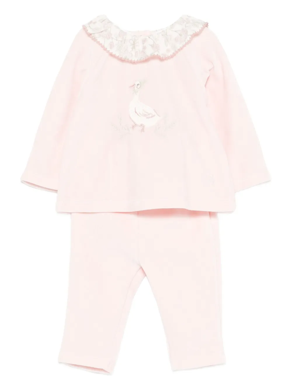 

Комплект из топа и брюк с вышивкой Patachou, розовый