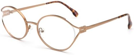 

Ретро-солнцезащитные очки в металлической оправе овальной формы для женщин и мужчин, для вождения, с маленькими солнцезащитными линзами, защита от УФ-излучения UV400 MTZJH, Brown Opt