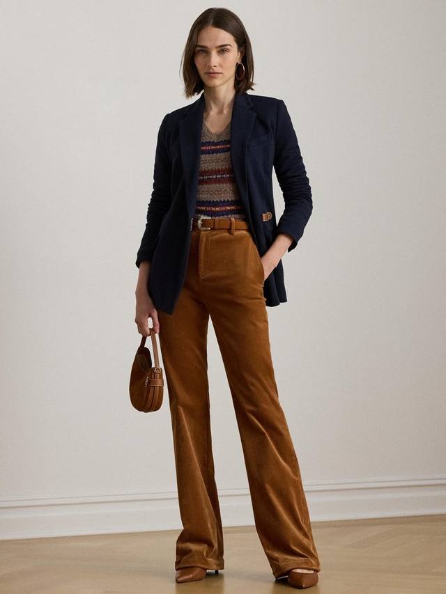 

Лорен блейзер с пряжкой и узором ёлочка жаккард Ralph Lauren, Navy