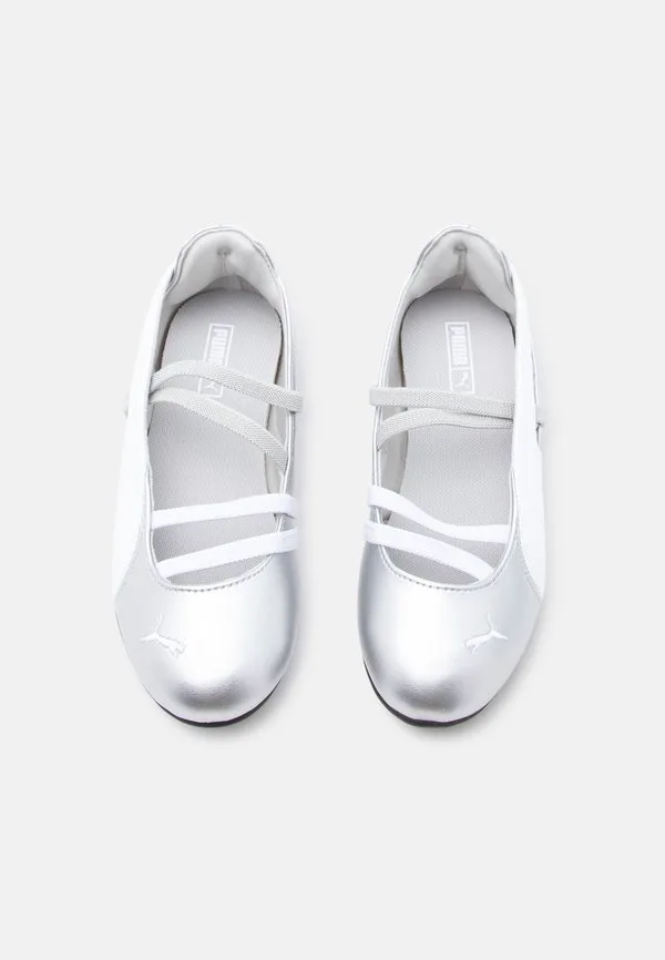 Металлические балетки speedcat унисекс с ремешком на щиколотке Puma, Ash Gray/White/Black — фото 4