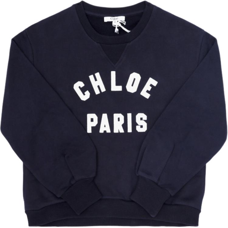 

Chloé Толстовка Chloe, темно-синяя, для подростков