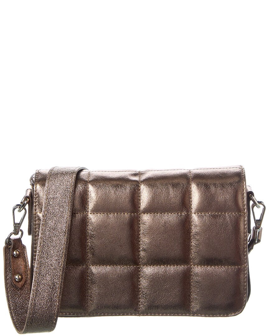 

Итальянская кожаная сумка через плечо Italian Leather, серый