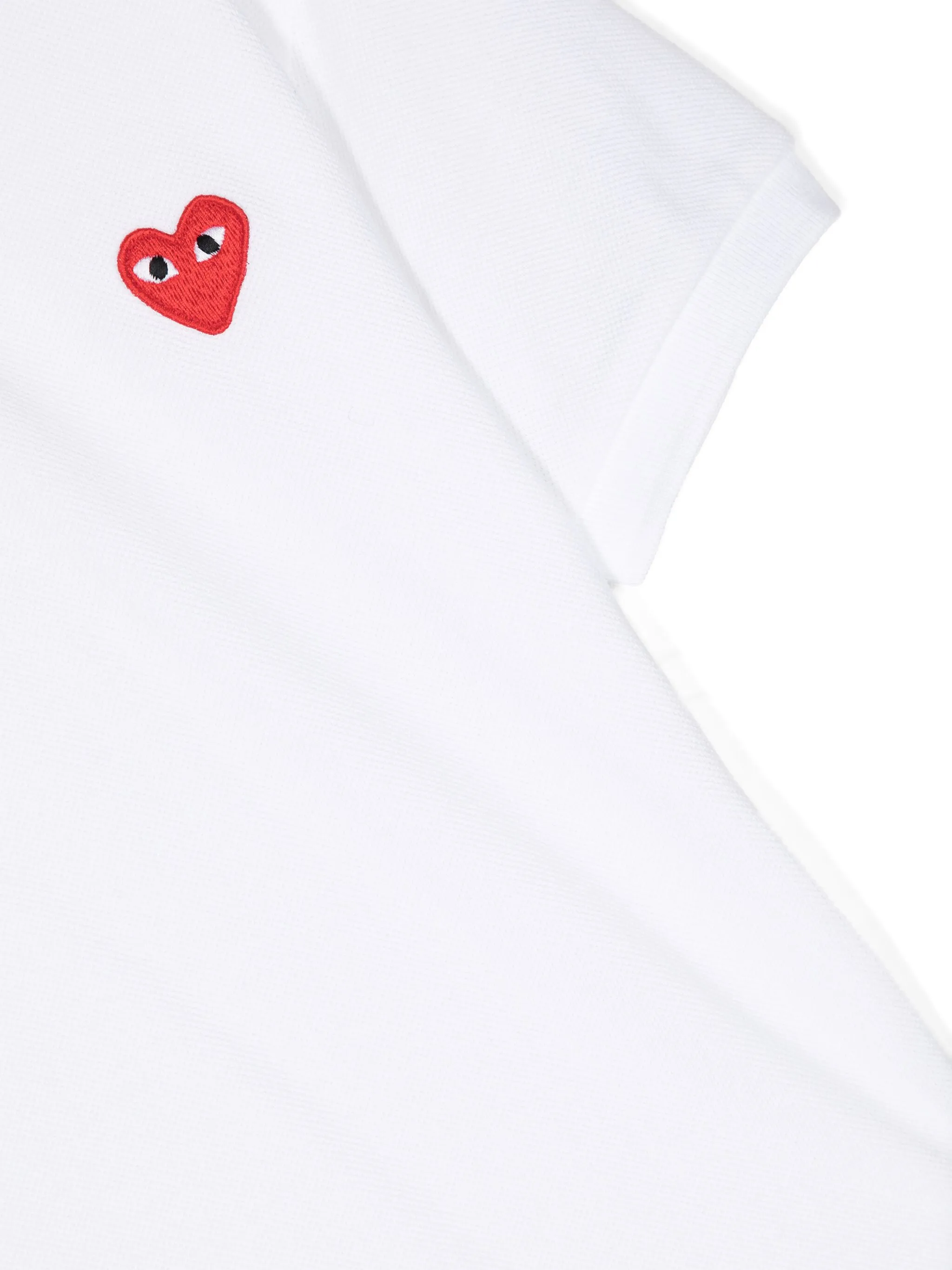 Футболка с нашивкой в виде сердца Comme Des Garçons Play Kids, белый — фото 3