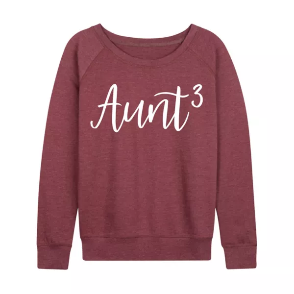 

Женская футболка с длинным рукавом из кубированного френч терри Licensed Character, цвет heather maroon