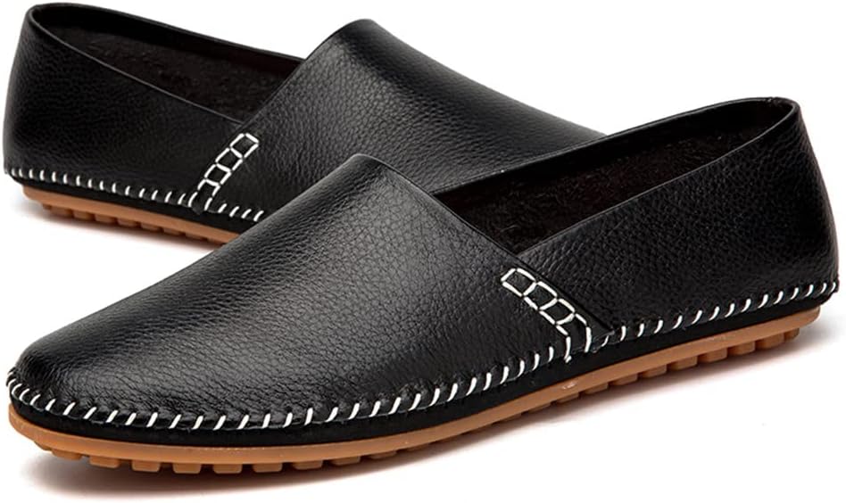 

Крупные размеры 38-50 Мужские повседневные туфли Дышащие лоферы Слипоны Мокасины для вождения Waolsu, черный