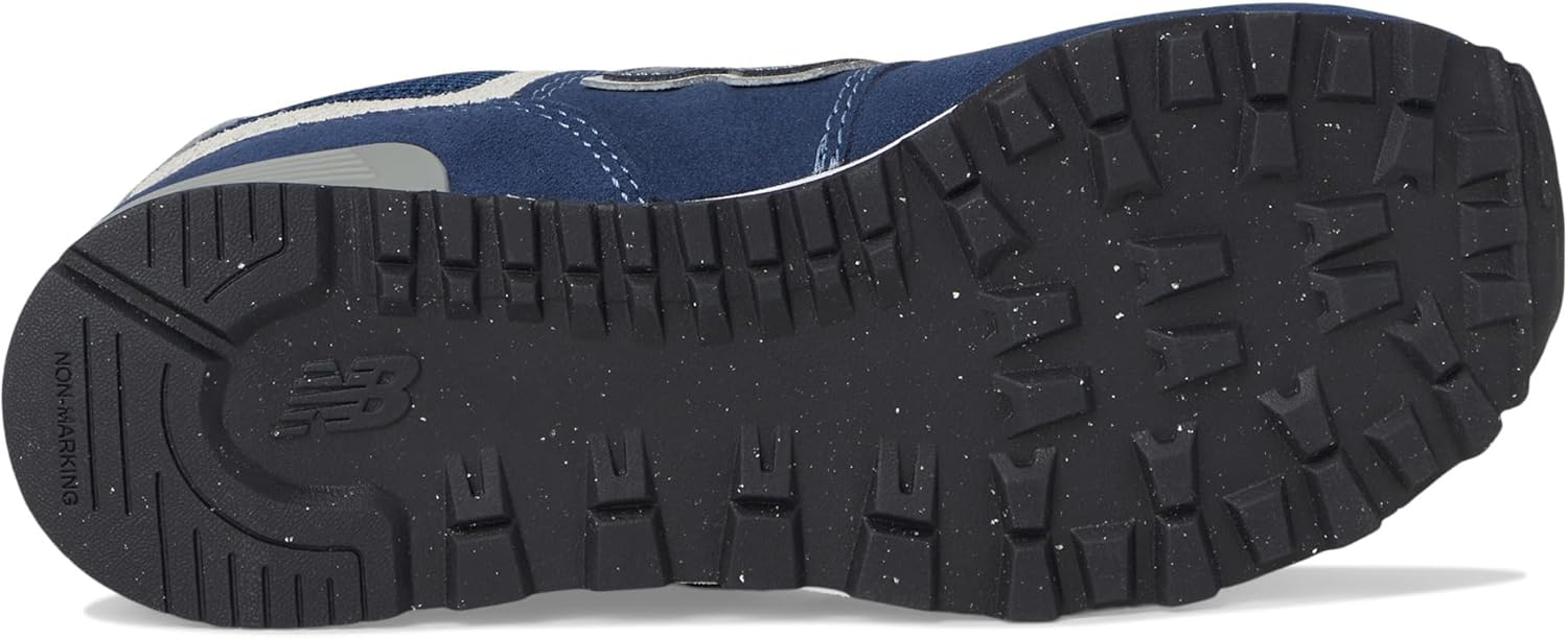 Кроссовки New Balance Kids' 574 V1 на шнуровке, белый/синий/темно-синий — фото 4