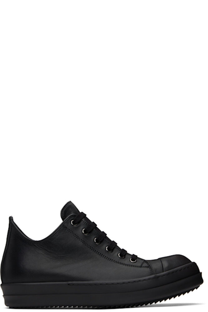 

Черные голливудские низкие кеды Rick Owens