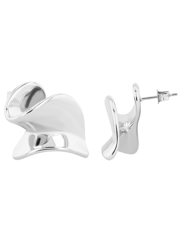 

Adeliás Женские серьги - Серьги-гвоздики из нержавеющей стали серебристого цвета