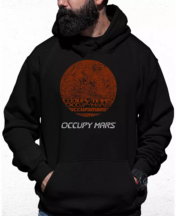 

Мужской худи с принтом "Occupy Mars" LA Pop Art, черный