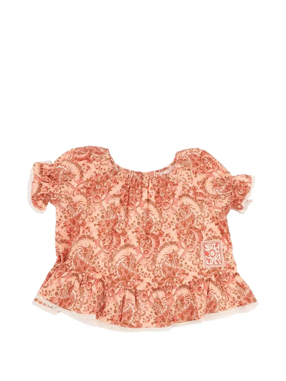 Топ с оборками Aster Zimmermann Kids, розовый