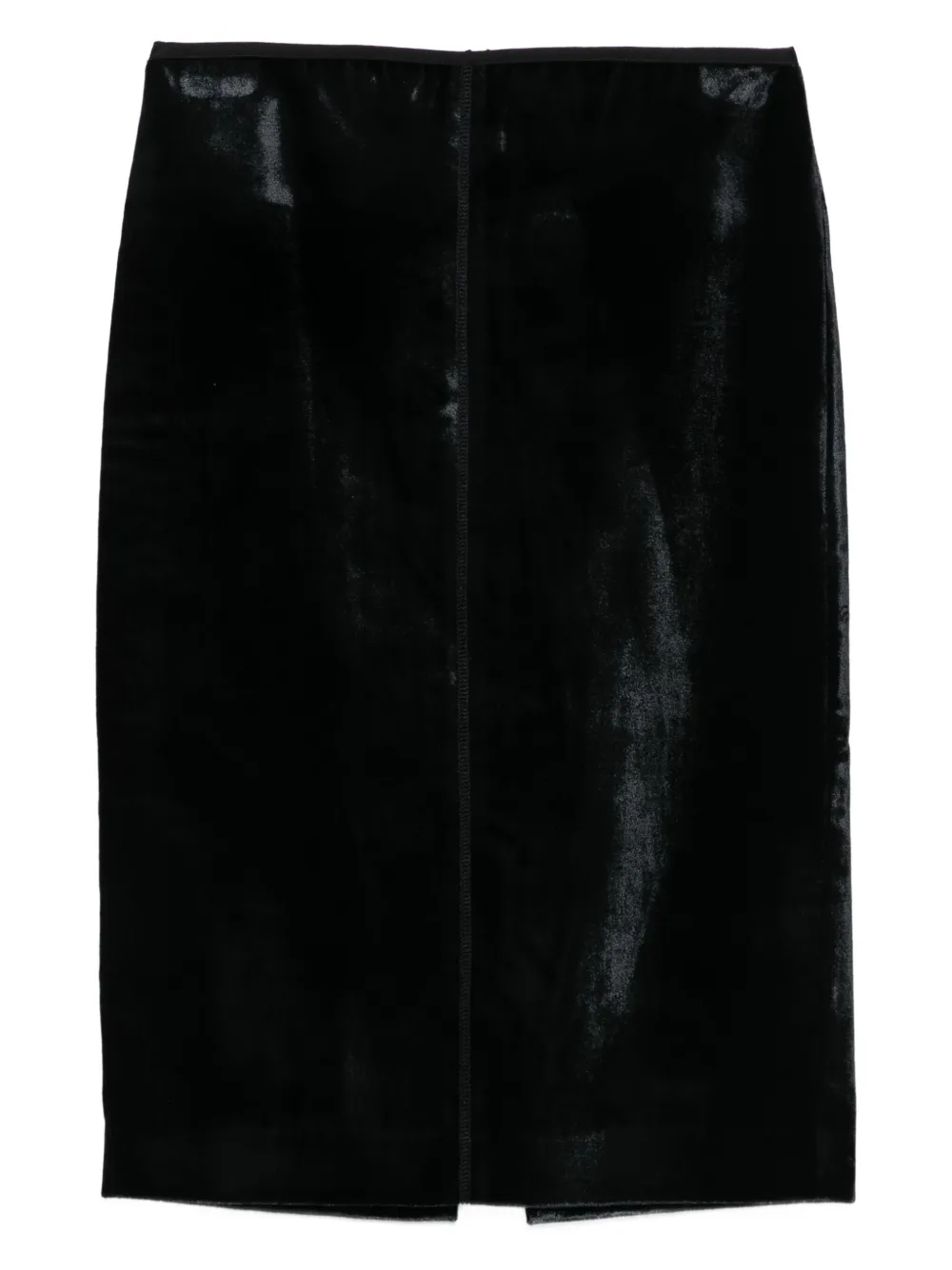 

Юбка с бархатными вставками Semicouture, черный