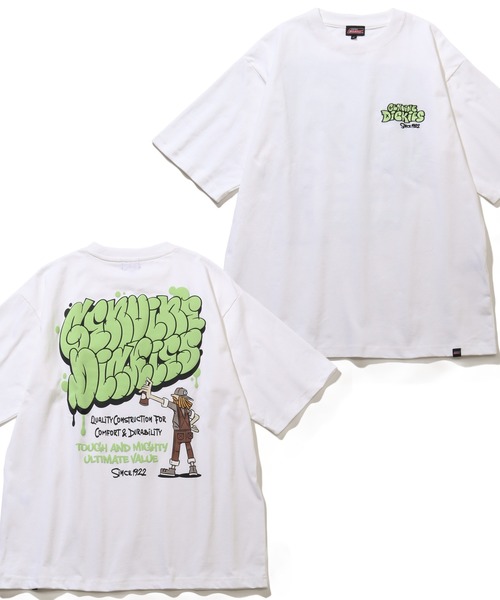 

Футболка с коротким рукавом, свободного кроя, с вышивкой и принтом Dickies, белый