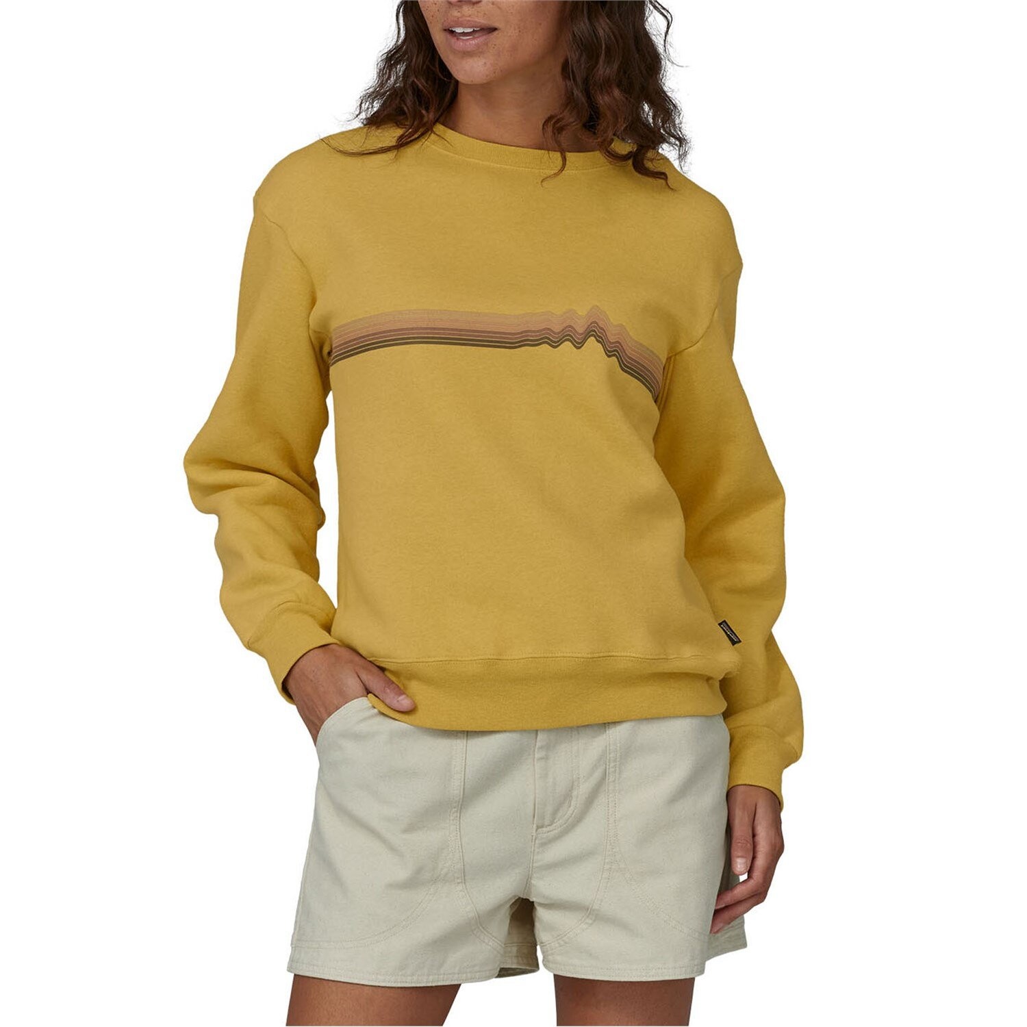 

Свитер Patagonia Ridge Rise Stripe Uprisal Crew, цвет Surfboard Yellow