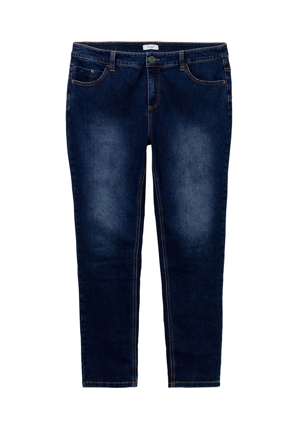 

Джинсы для очень узких ног и большого живота sheego, цвет Dark Blue Denim
