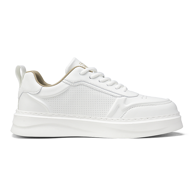 YEARCON Дышащие низкие скейтерские кроссовки мужские белый хаки, цвет White Khaki — фото 3