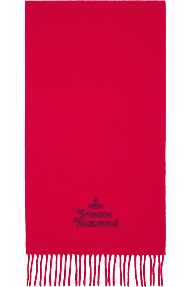 

Вышитый шарф Vivienne Westwood, красный
