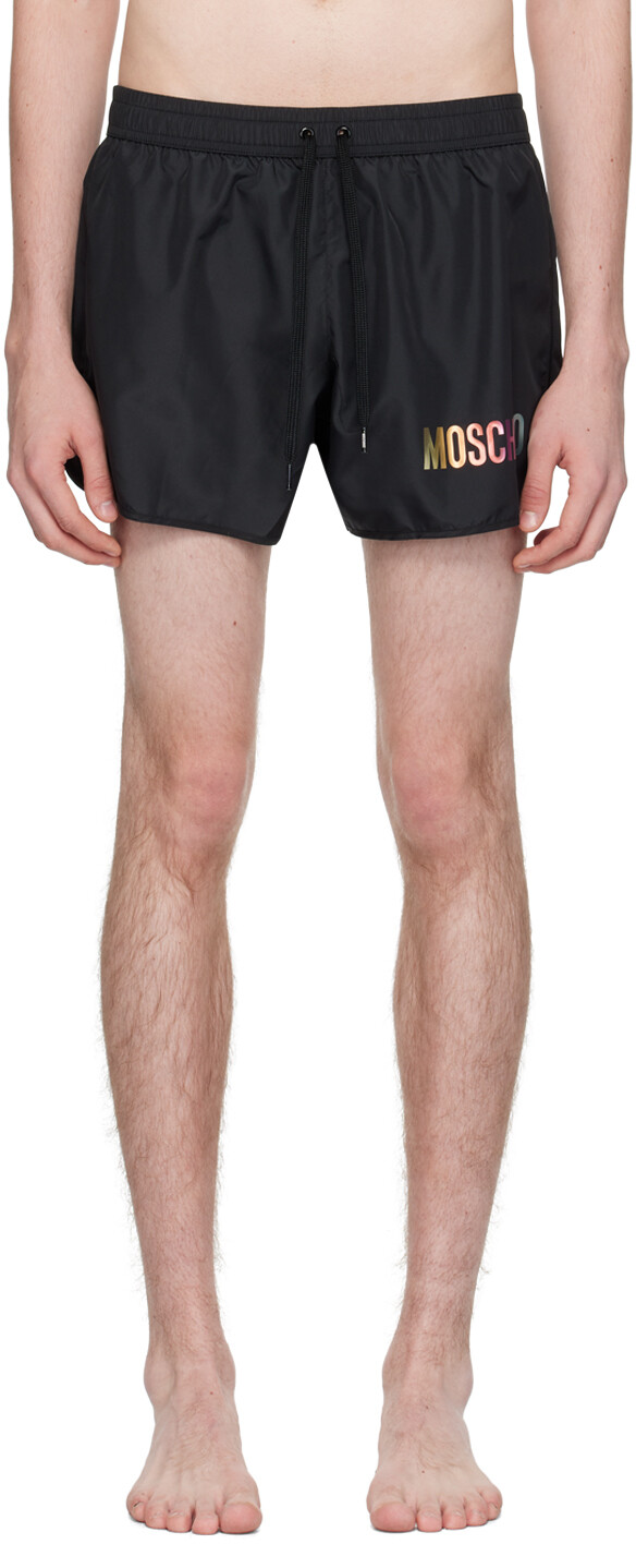 

Черные шорты для плавания с тремя карманами Moschino, цвет Black