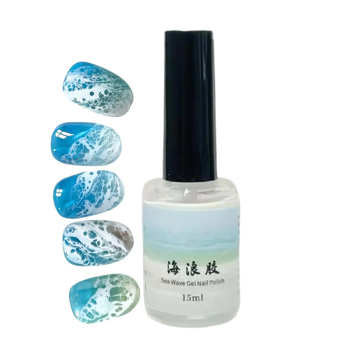 Гель-лак для ногтей Wave Nail Gel Liquid с эффектом волн Générique