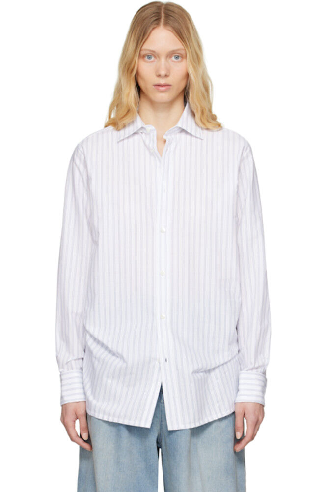 

Рубашка в белую и синюю полоску Maison Margiela