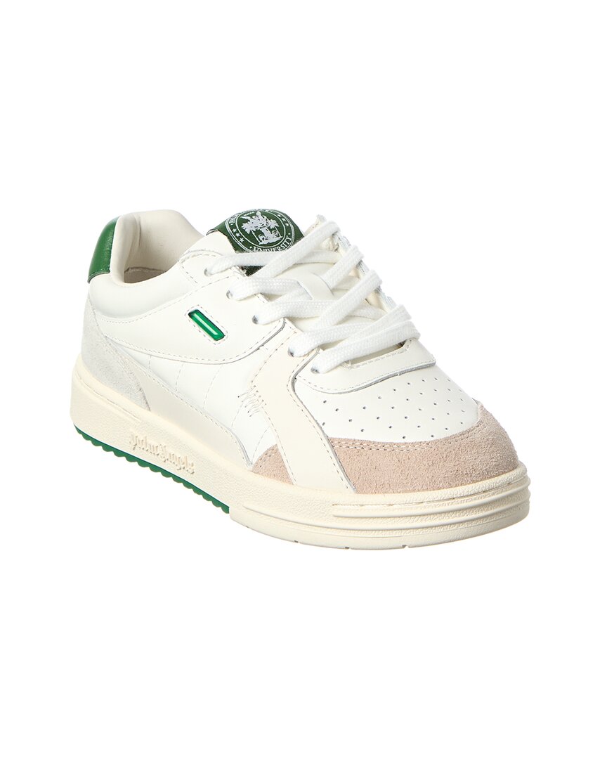 

Кроссовки Palm Angels Palm Beach University из замши и кожи, белый