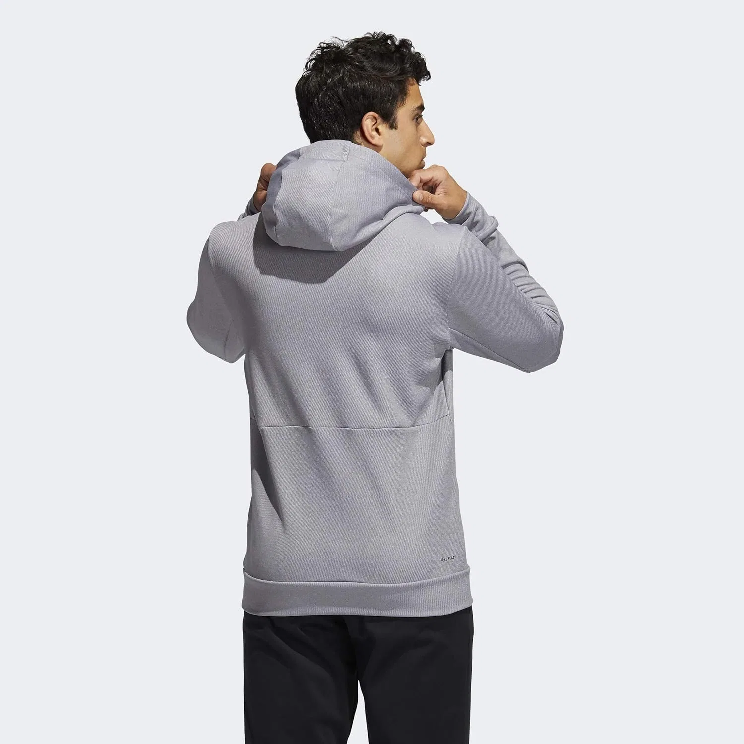 Мужская толстовка Adidas Back to School Badge of Sport, средне-серый меланж/черный — фото 4
