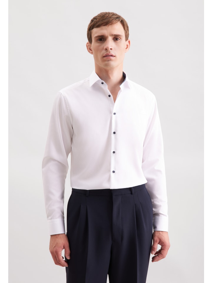 

Деловая рубашка, стандартного размера, белого цвета Seidensticker