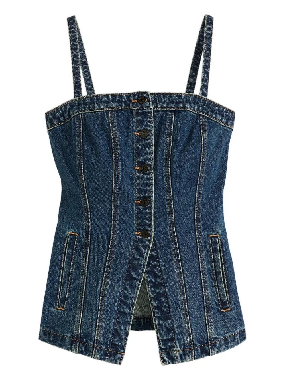 

Джинсовый топ с пуговицами спереди Levi's, синий