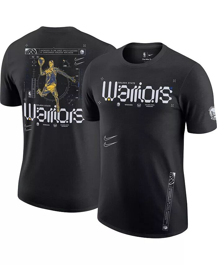 

Мужская черная футболка Golden State Warriors Courtside Air Traffic Control Max90 Nike