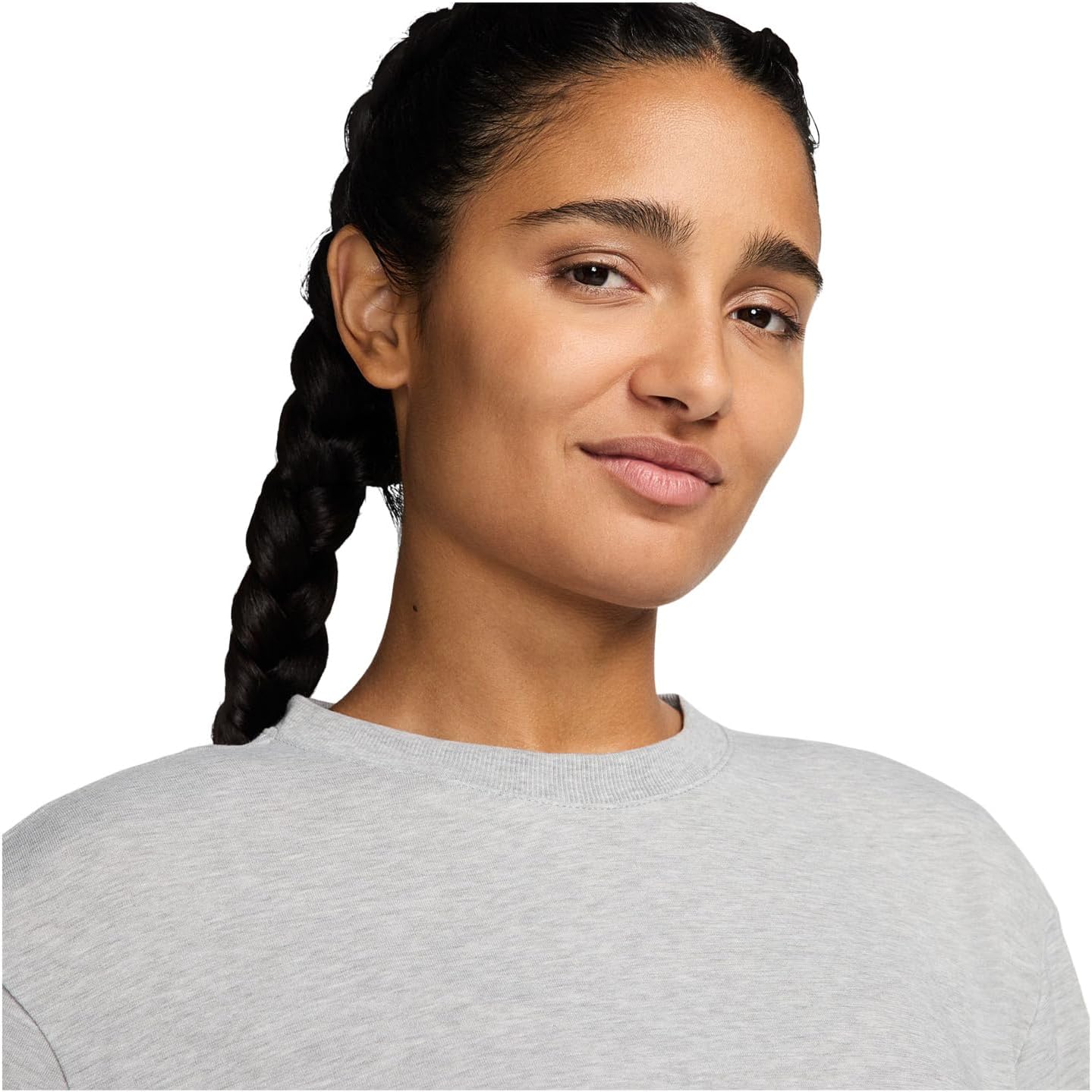 Топ Nike One Relaxed Dri-fit Short-sleeve Top, цвет Smoke Grey/Heather — фото 3