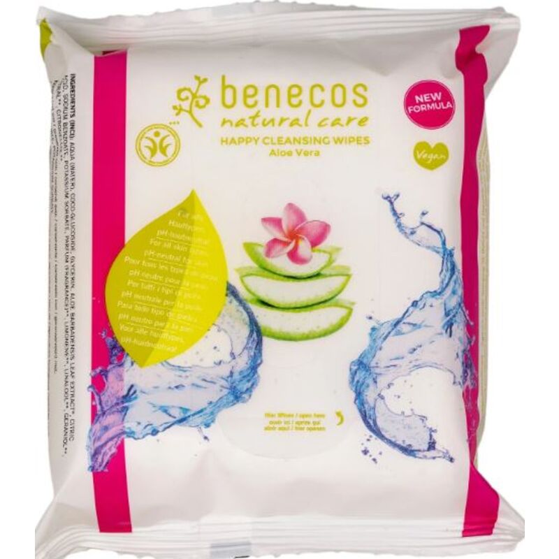 

Очищающие салфетки Happy Cleansing Wipes для лица benecos, 25 шт.