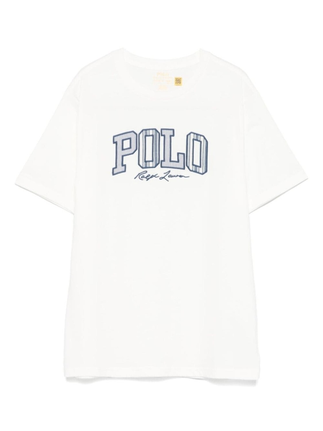 

Ralph Lauren Kids футболка с полосатым логотипом, белый