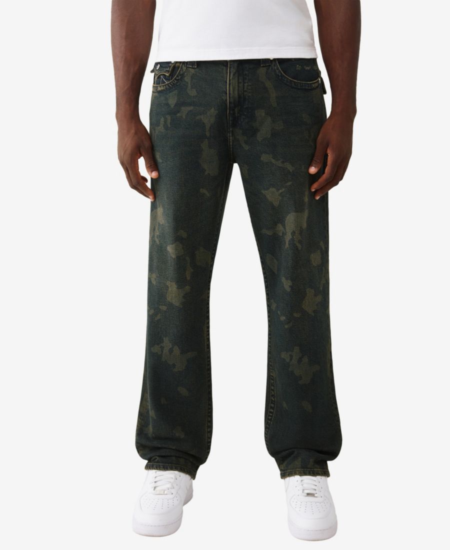 

Мужские свободные джинсы на молнии, стандартного кроя True Religion, Bold Stride Dark Wash