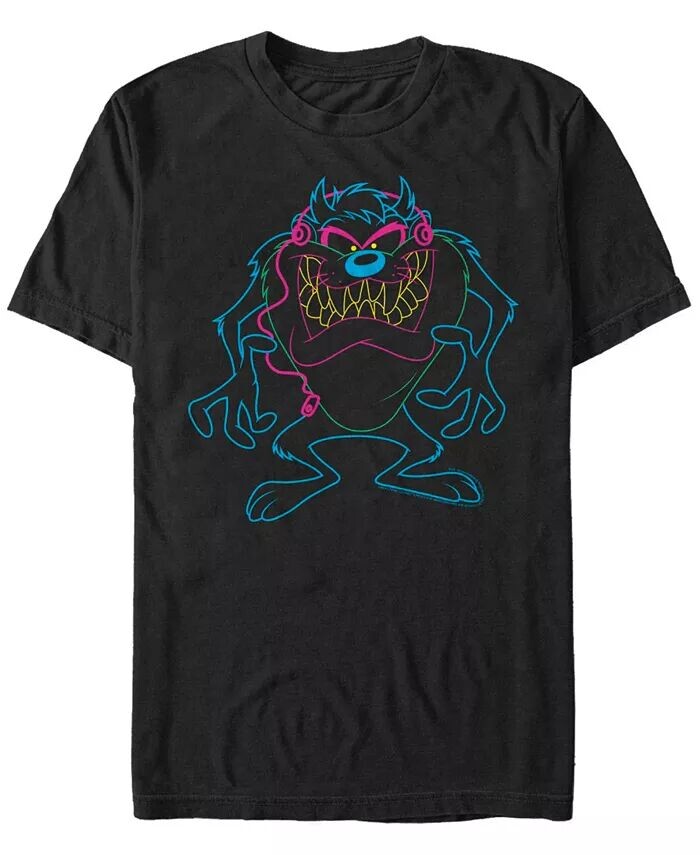 

Мужская футболка с коротким рукавом Taz Neon Looney Tunes Fifth Sun, черный