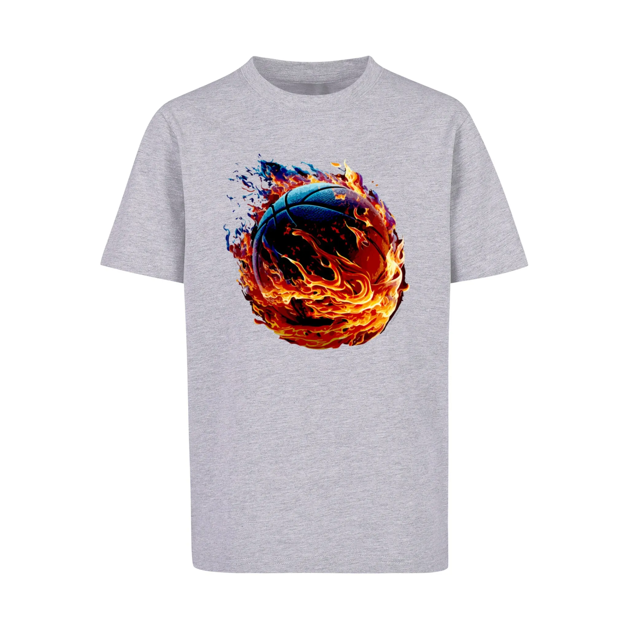 

Футболка F4NT4STIC "Basketball On Fire Sport", принт, серый