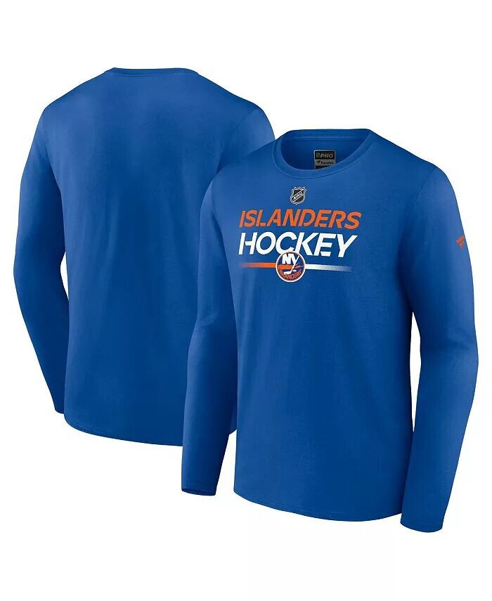 

Мужская футболка Royal New York Islanders Authentic Pro Primary Replen с длинным рукавом Fanatics