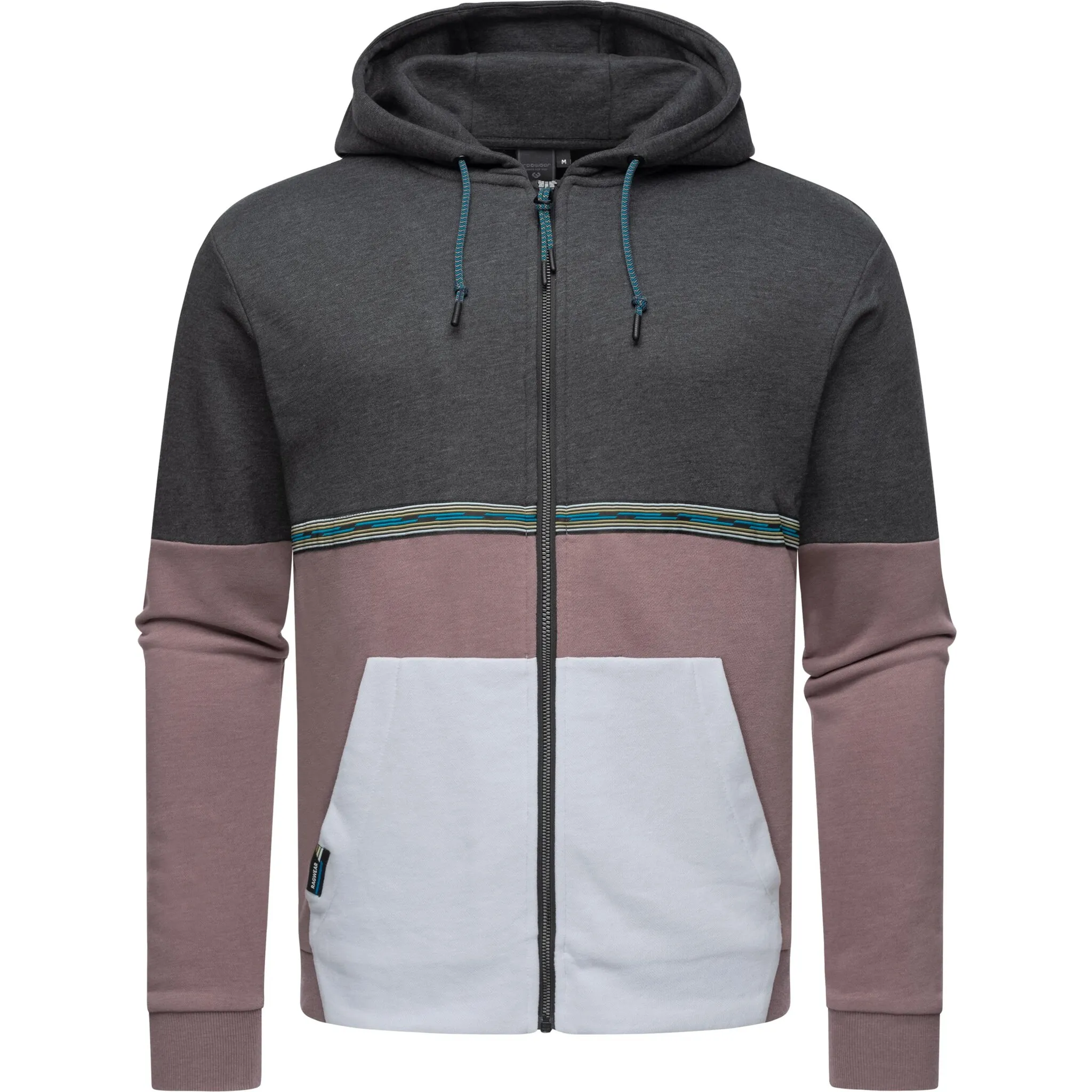 

Толстовка с капюшоном Ragwear "Блоки", мужская базовая толстовка с капюшоном, черный