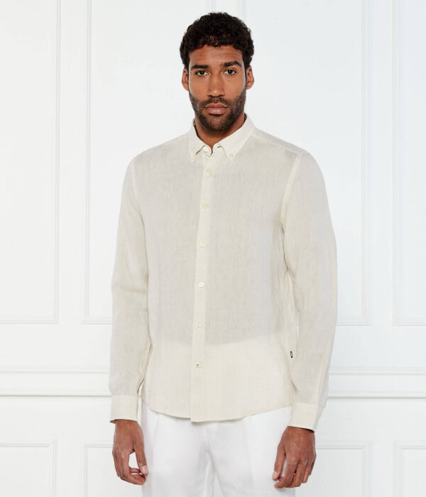 

Льняная рубашка c-liam-s-bd-c1-243 Regular fit Boss, желтый