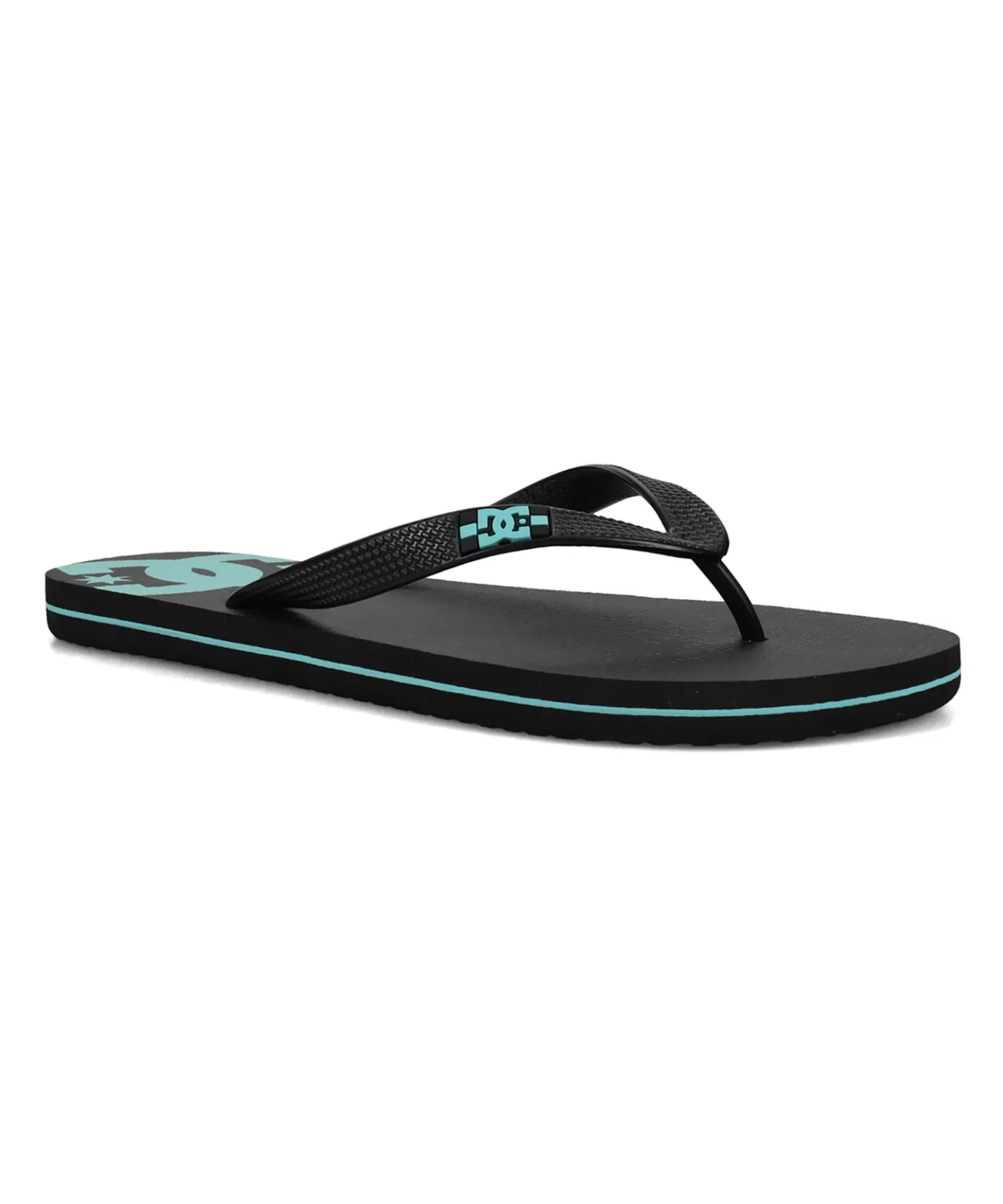 Мужские пляжные сланцы DC Shoes SPRAY с логотипом DC чёрно-синие