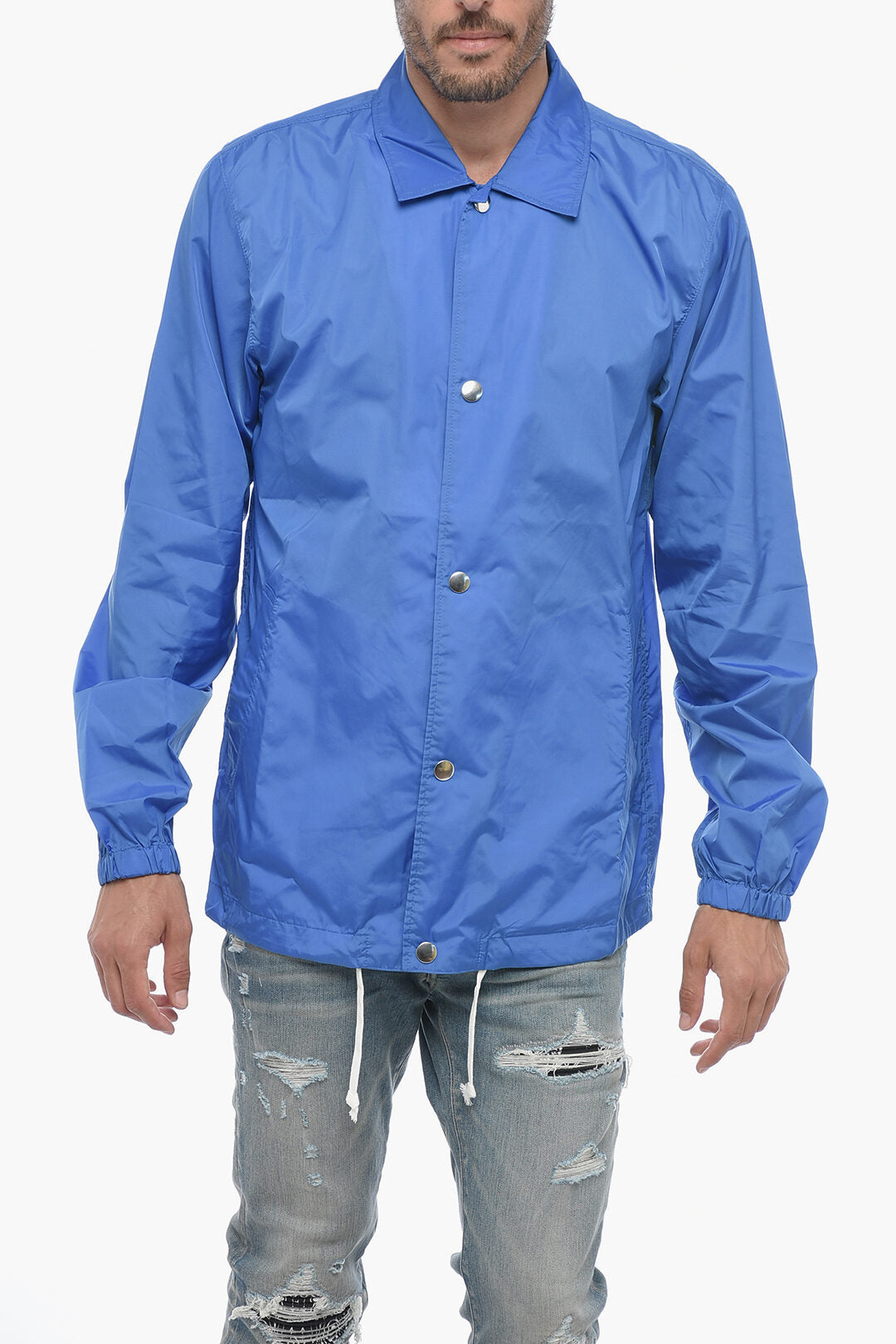 

Comme Des Garçons SHIRT Нейлоновая ветровка с принтом на спине Comme Des Garcons, синий